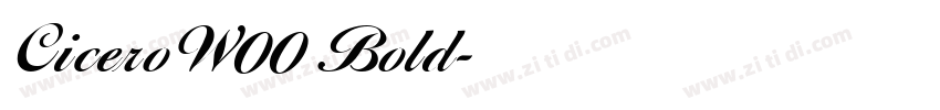 CiceroW00 Bold字体转换